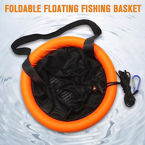 Dovesun Collapsible Fishing Net Coated Nylon Bait Storage Cage for Crayfish Minnows Leaches Portable Floating Fishing B