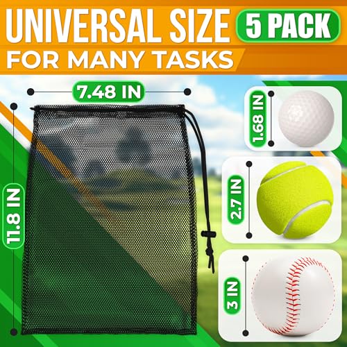 Strong, Lightweight, Breathable Mesh Bags (5Pcs S) - Perfect for Travel, Sports, and Swimming
| Quick-Dry and Tear-Resi