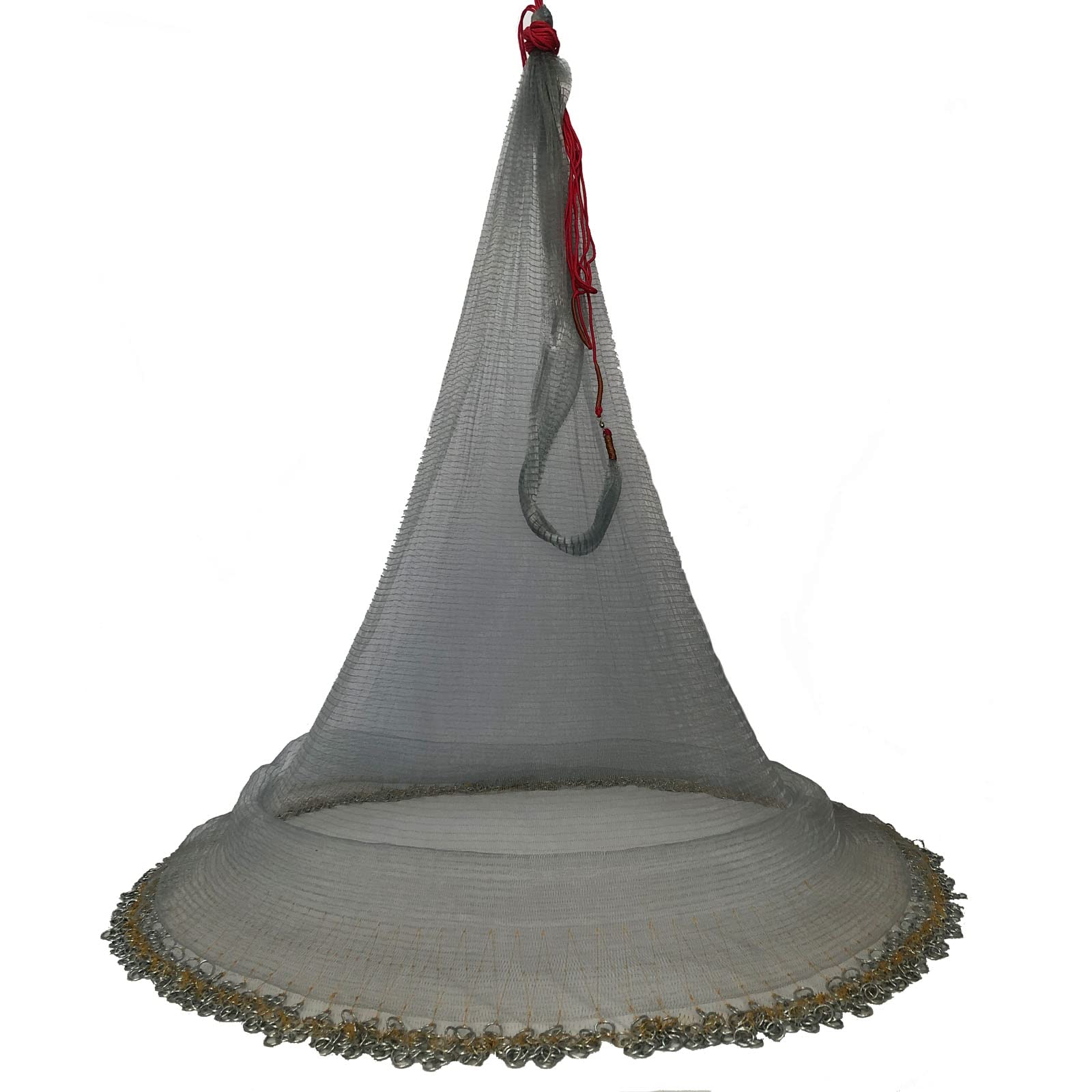 Korea Saltwater Fishing Cast Net for Expert Anglers for Bait Trap Fishing in Deep Waters - 6ft/10ft Radius, 3/8inch Mes