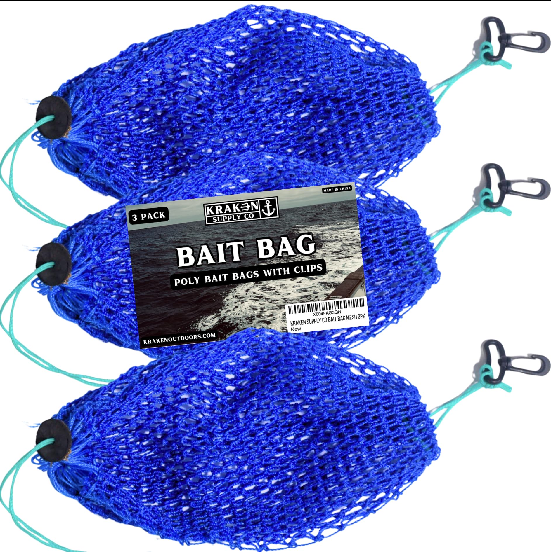 Crab Bait Bags with Clips for Crab Traps Lobster Traps Shrimp Traps Chum Bag
| High-Quality Crab Bait Bags with Clips f
